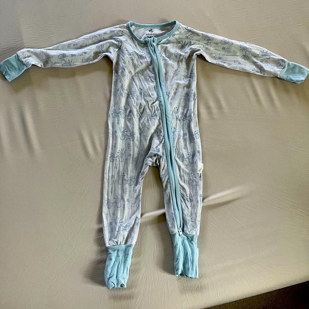 BAMBOO Pajama Blue Bikes - Generous sizing with stretch!